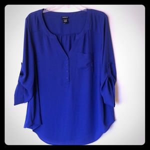 Royal blue 3/4 sleeve top